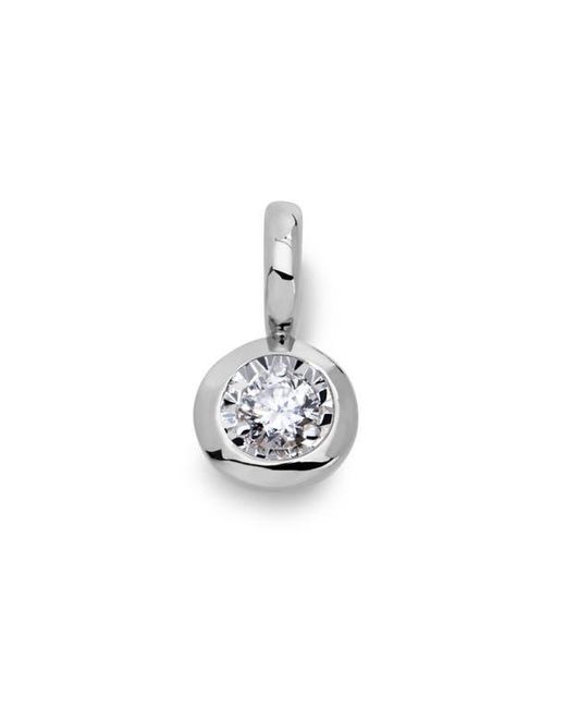 Monica Vinader White Lab Grown Solitaire Diamond Pendant