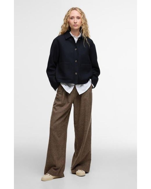 Barbour Black Ashdon Double Face Wool Blend Overshirt