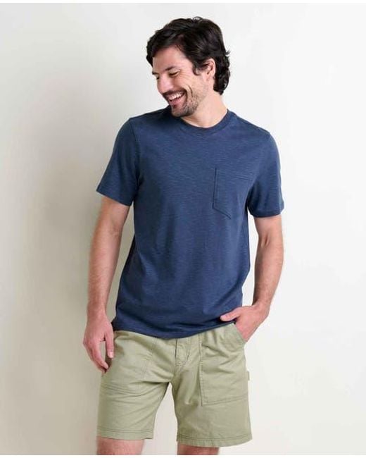 Toad & Co. Blue Tempo Crew for men