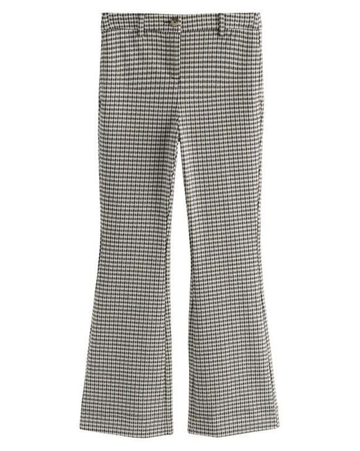 Next Gray Houndstooth Check Bootcut Pants