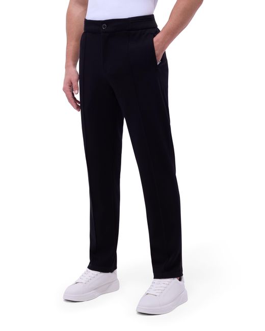 Bugatchi Black Soft Touch Track Pants for men