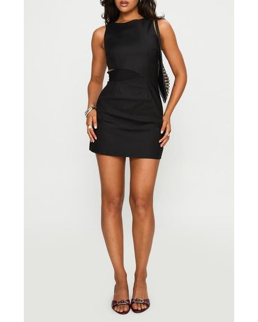 Princess Polly Women's Black Night Changes Cutout Sleeveless Minidress