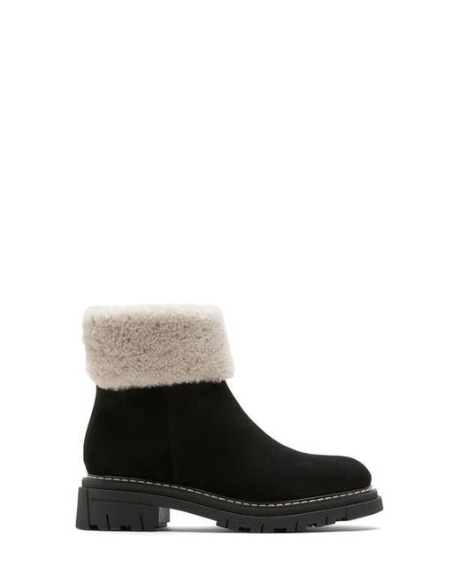La Canadienne Black Dwayne Waterproof Genuine Shearling Cuff Bootie