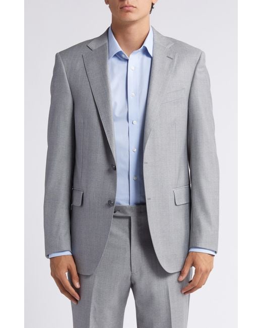 Peter Millar Gray Heathered Wool Suit for men