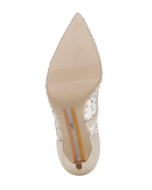 Sam Edelman White Hazel Mesh Pointed Toe Pump