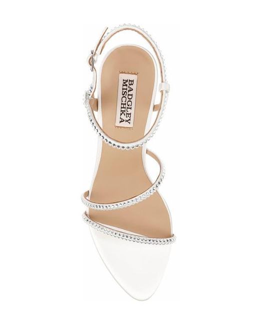 Badgley Mischka White Julianna Ankle Strap Sandal