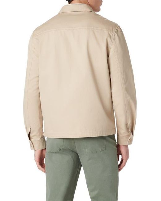 Bugatchi Natural Button-Up Twill Jacket for men