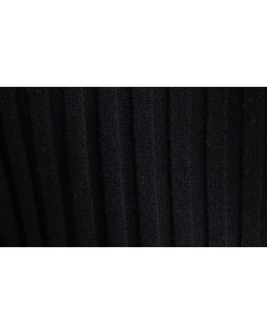 Totême  Black Merino Wool Blend Rib Sweater