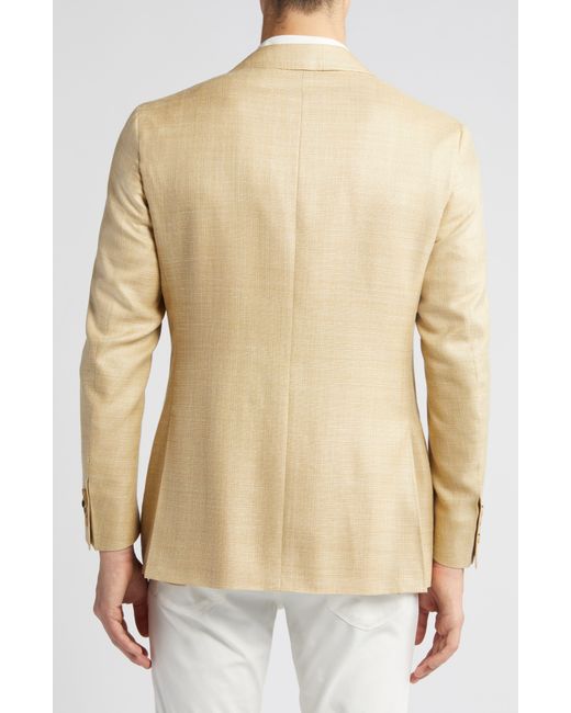Canali Natural Kei Trim Fit Solid Wool & Silk Blend Sport Coat for men