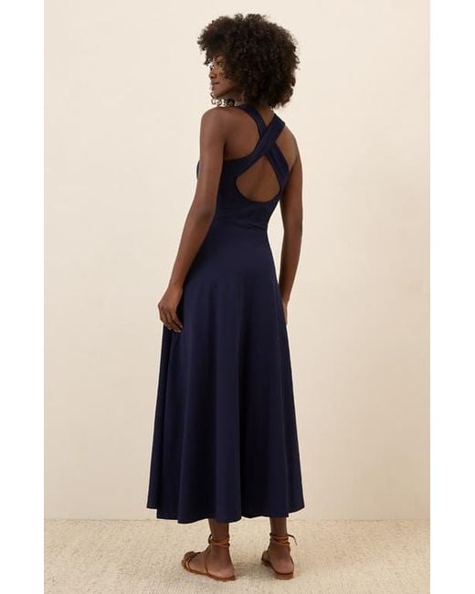 pact fit & flare open back maxi dress Three Birds Nest Open On Repeat Dress Large
