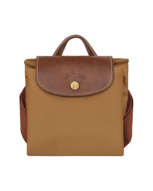 Longchamp Brown Medium Le Pliage Backpack