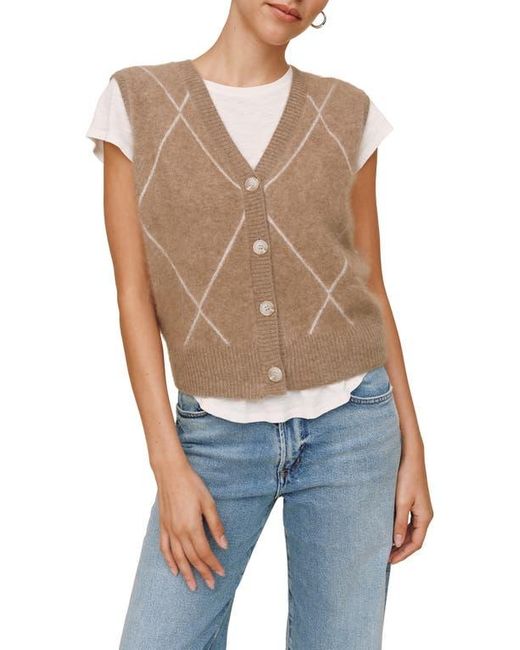 Bella Dahl Blue Argyle Sweater Vest