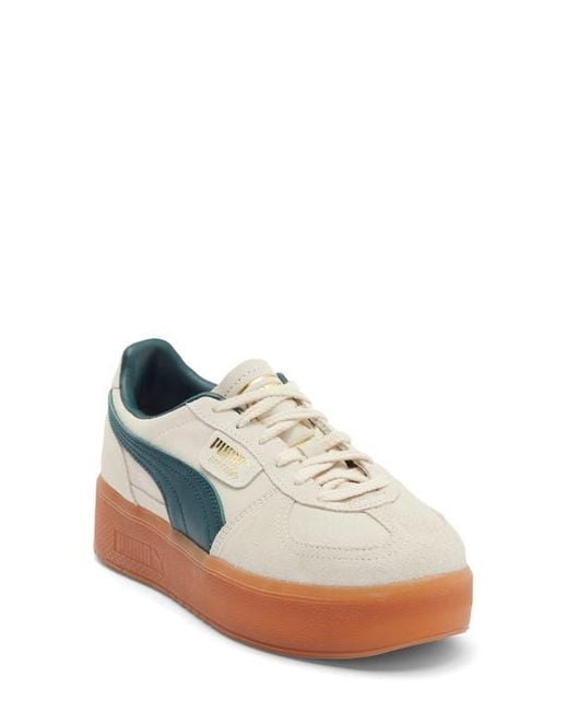 PUMA White Palermo Elevata Platform Sneaker