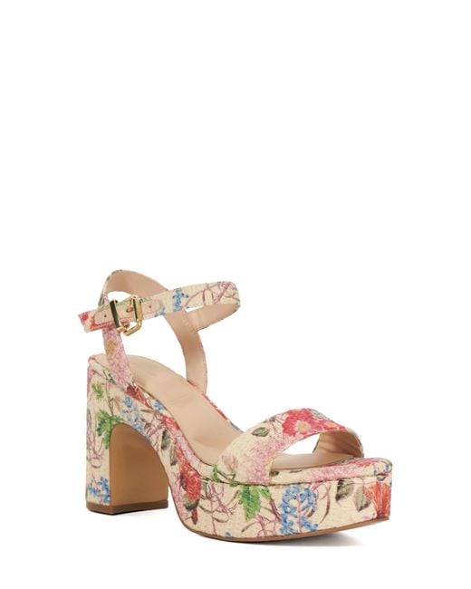 Dune Multicolor Monotone Ankle Strap Platform Sandal