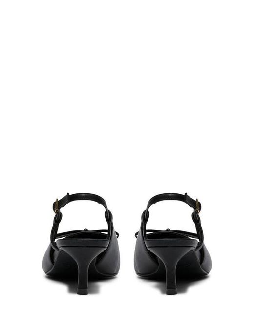 Clarks Black Zarey Bow Pointed Toe Slingback Pump