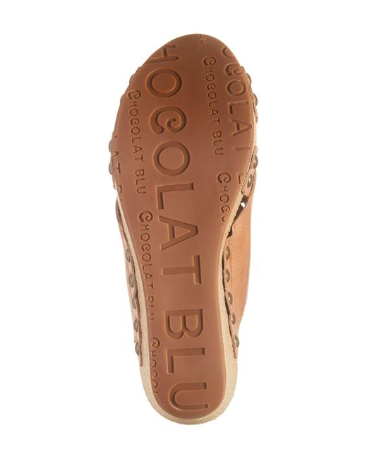 Chocolat Blu Multicolor Yetta Platform Wedge Slide Sandal