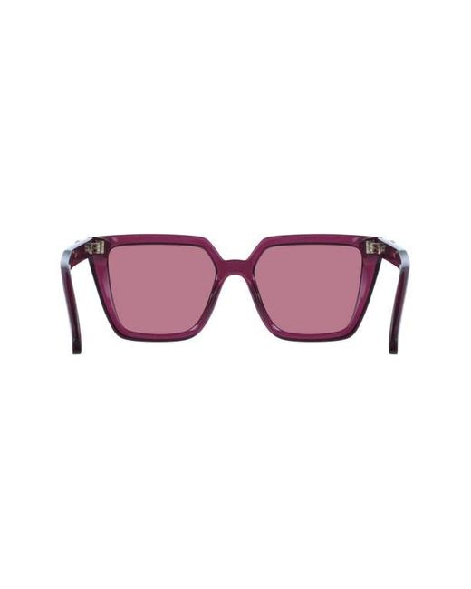 Ferragamo Purple 54Mm Modified Rectangular Sunglasses