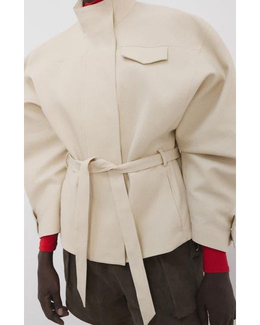 Mango Natural Belted Jacket