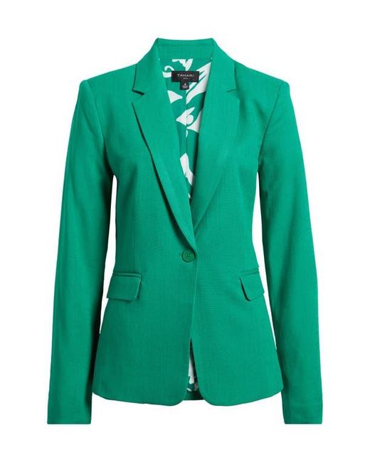 Tahari Green One-Button Blazer