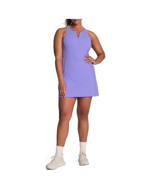 Spanx Blue Spanxshape Get Moving Zip Front Dress