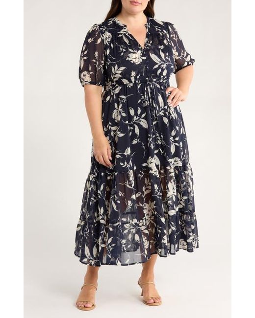 Gibsonlook Multicolor Kira Print Drawstring Maxi Dress