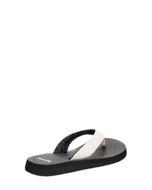 Sanuk Black Yoga Mat Ii Flip Flop