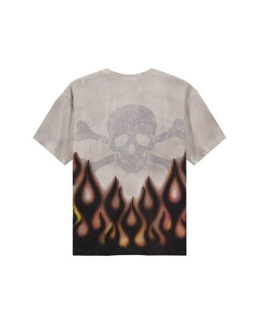 Rolling Loud Men's White Inferno Cotton Graphic T-Shirt