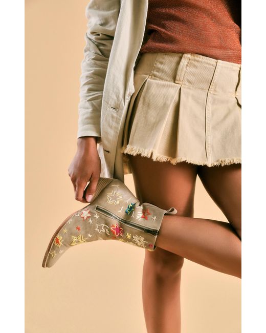 Free People Natural Bowers Embroidered Bootie