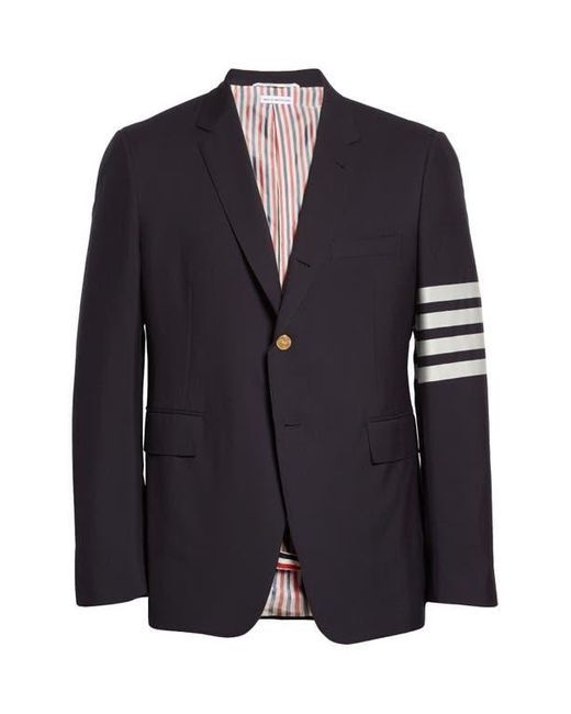 Thom Browne Blue 4 Bar Mélange Wool Sport Coat for men