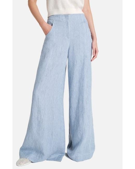Twp Blue Demie Hemp Wide Leg Pants