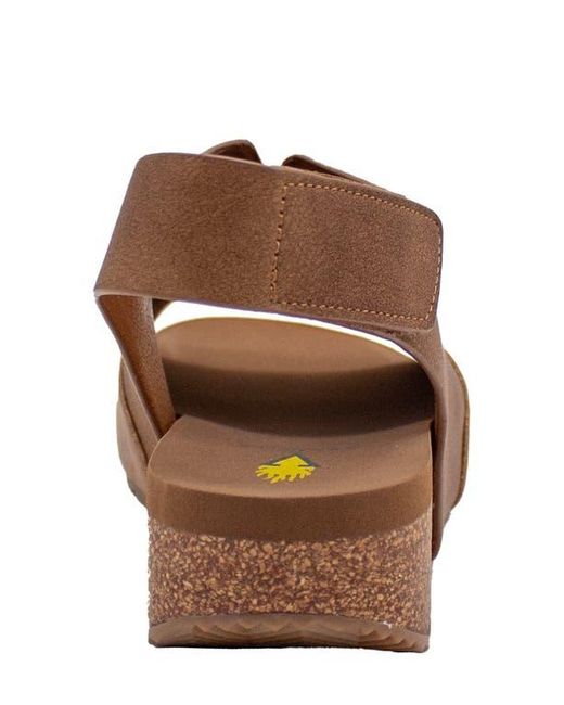 Volatile Brown Aurelia Slingback Platform Sandal
