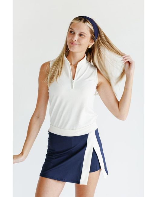 Beldrie White Drive Mock Top