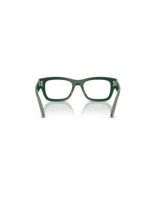 Ray-Ban Green 55Mm Rectangle Optical Glasses