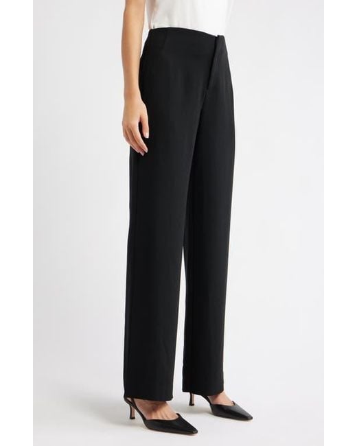 Reformation Black Vida High Waist Wide Leg Crepe Pants