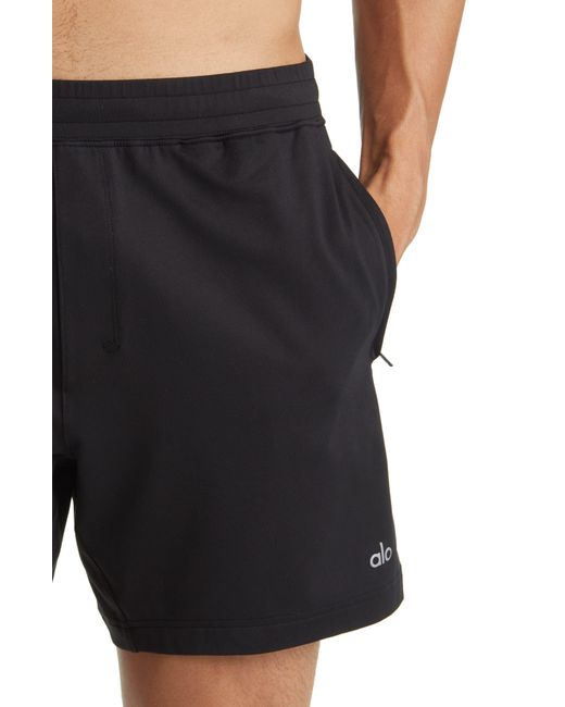 Alo Yoga Black Conquer React Training Shorts for men