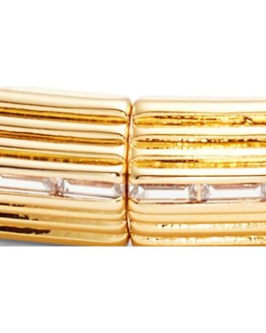 Nordstrom Metallic Cubic Zirconia Inset Deco Stretch Bracelet