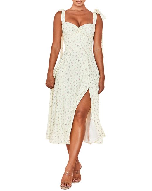 House Of Cb Alicia Floral Midi Dress in White Lyst