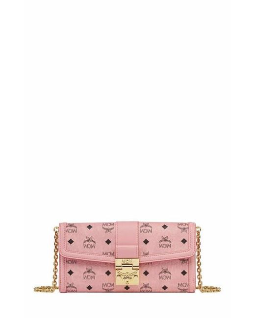 MCM Pink Tracy Chain Wallet