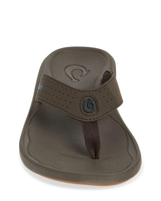 Olukai Gray Ki Flip Flop for men