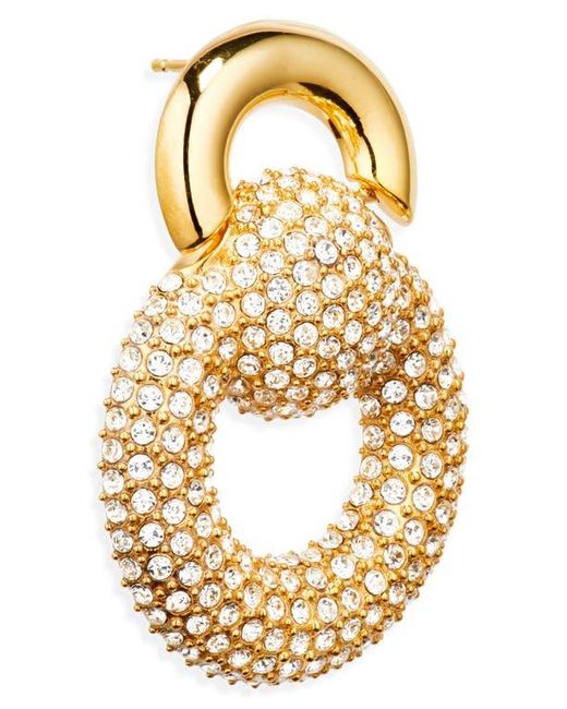 Oscar de la Renta Metallic Pavé Drop Earrings