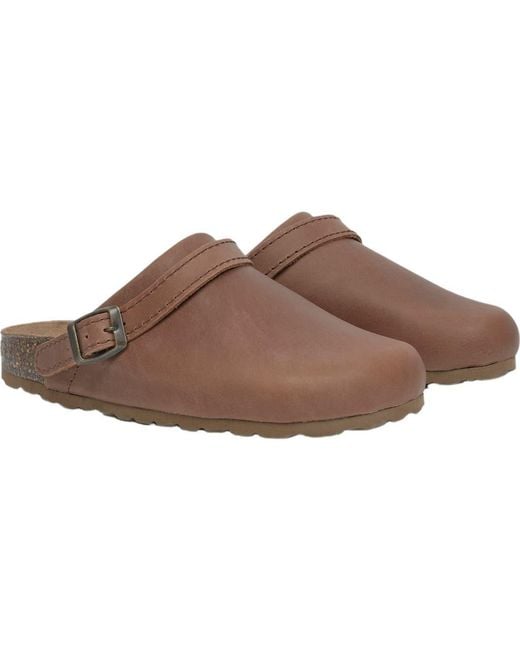 Celtic & Co. Brown Strap Detail Clog
