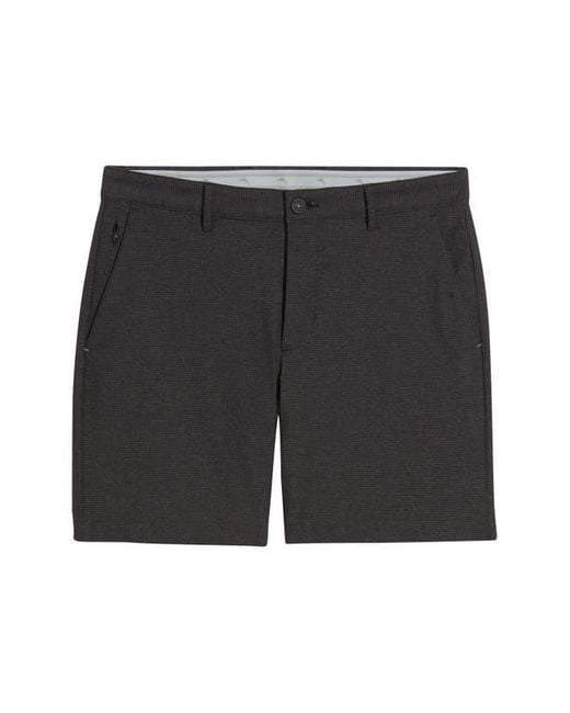 Tommy Bahama Black Chip Shot Islandzone Stretch Nylon Blend Ripstop Shorts for men