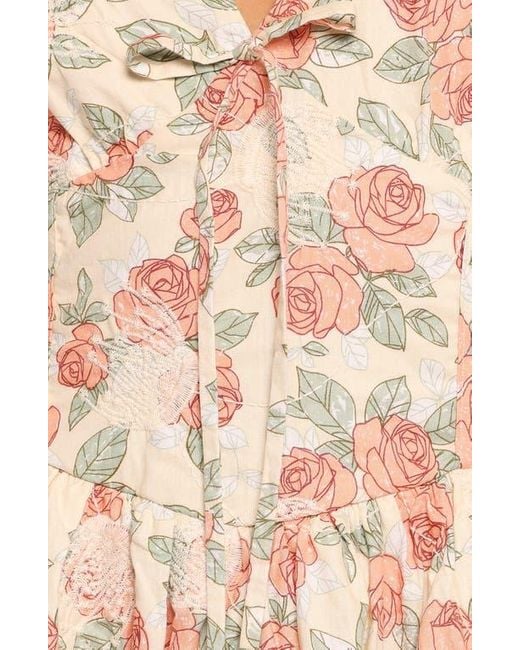 Petal & Pup Pink Velda Floral Cotton Midi Dress