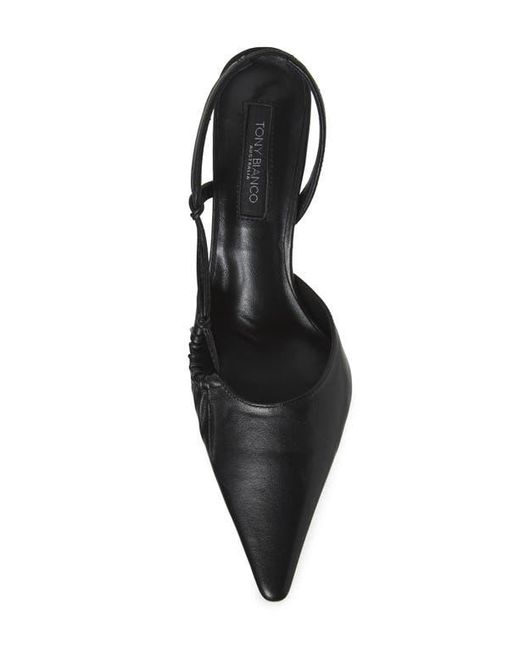Tony Bianco Black Sakai Slingback Pointed Toe Pump