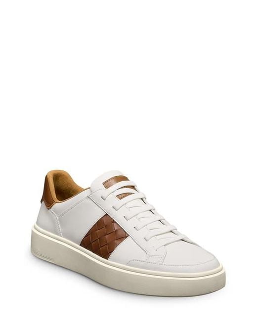 Allen Edmonds White Oliver Woven Panel Sneaker for men