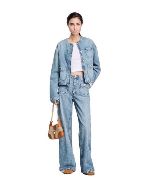 Sandro Blue Faded Jeans