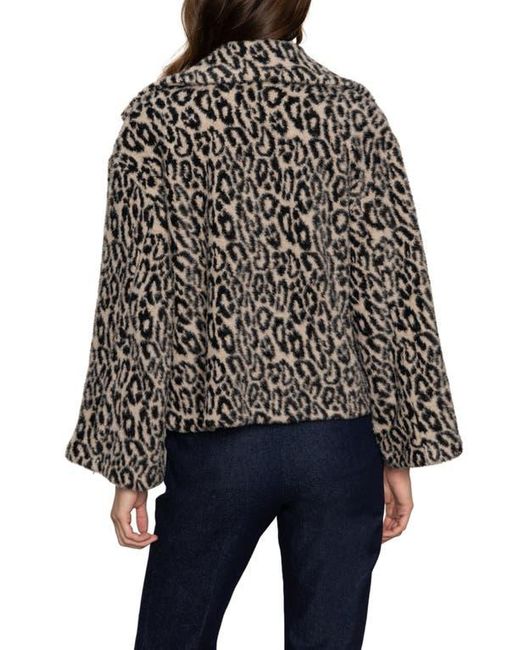 Sanctuary Black Colette Leopard Faux Fur Jacket