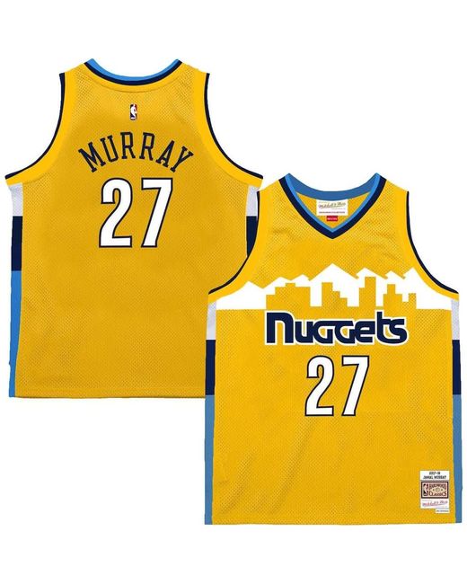 Mitchell & Ness Yellow Jamal Murray Denver Nuggets 2017-18 Swingman Jersey for men