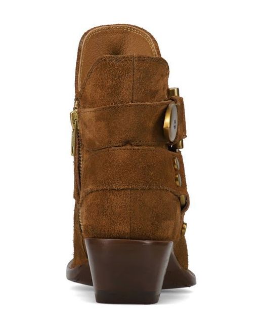 Frye Brown Sacha Harness Bootie