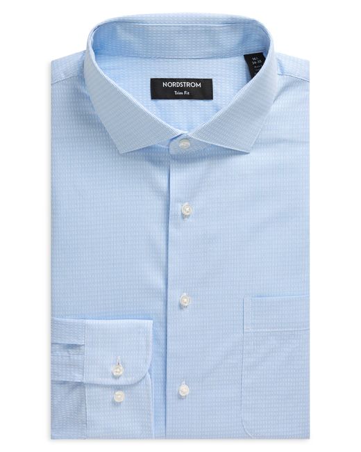 Nordstrom Blue Cartella Trim Fit Dobby Dress Shirt for men